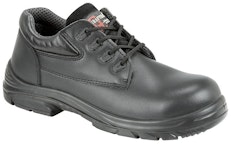 Grafters Super Wide Safety Shoe Leather Black